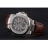 Patek Philippe Nautilus Gray Dial Stainless Steel Case Brown Leather Strap