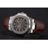 Patek Philippe Nautilus Brown Dial Brushed Stainless Steel Case Brown Leather Strap