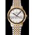 Replica Patek Philippe Calatrava White Dial Yellow Gold Case Two Tone Bracelet 1453827