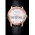 Patek Philippe Calatrava White Guilloche Dial Rose Gold Case Black Leather Strap