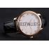 Patek Philippe Calatrava White Guilloche Dial Rose Gold Case Black Leather Strap