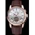 Patek Philippe Grand Complications Gold Case White Dial Roman Numerals Brown Leather Bracelet 622253