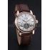 Patek Philippe Grand Complications Gold Case White Dial Roman Numerals Brown Leather Bracelet 622253