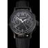 Swiss Patek Philippe Split Seconds Chronograph Black Dial Black Case Black Leather Strap