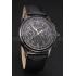 Swiss Patek Philippe Split Seconds Chronograph Black Dial Black Case Black Leather Strap