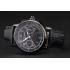 Swiss Patek Philippe Split Seconds Chronograph Black Dial Black Case Black Leather Strap