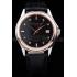 Patek Philippe Geneve Calatrava Crystal Studded Hour Marker Black Dial Black Leather Strap 98169