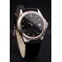 Patek Philippe Geneve Calatrava Crystal Studded Hour Marker Black Dial Black Leather Strap 98169