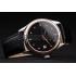 Patek Philippe Geneve Calatrava Crystal Studded Hour Marker Black Dial Black Leather Strap 98169