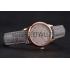 Replica Patek Philippe Calatrava Gray Dial Diamond Markings Rose Gold Case Gray Leather Strap