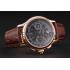 Swiss Patek Philippe 5170J Chronograph Black Dial Rose Gold Case Brown Leather Strap