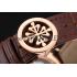 Swiss Patek Philippe 5170J Chronograph Black Dial Rose Gold Case Brown Leather Strap