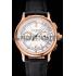 Swiss Patek Philippe 5170J Chronograph White Dial Rose Gold Case Black Leather Strap