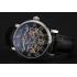 Patek Philippe Grand Complications Black Skeleton Dial Stainless Steel Case Black Leather Strap 1453812