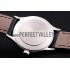 Patek Philippe Calatrava White Dial Roman Numerals Stainless Steel Case Black Leather Strap