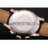 Cheap Patek Philippe Chronograph White Dial Rose Gold Case Brown Leather Strap