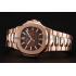 Replica Swiss Patek Philippe Nautilus Dark Brown Dial Stainless Steel Bracelet 1453949