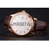 Swiss Patek Philippe Calatrava White Dial Rose Gold Case Brown Leather Strap