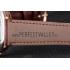 Cheap Patek Philippe Calatrava Roze Gold Ribbed Bezel Brown Leather Bracelet 801434