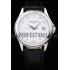 Patek Philippe Geneve Calatrava Crystal Studded Hour Marker White Dial Black Leather Strap