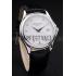 Patek Philippe Geneve Calatrava Crystal Studded Hour Marker White Dial Black Leather Strap