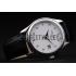 Patek Philippe Geneve Calatrava Crystal Studded Hour Marker White Dial Black Leather Strap