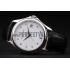 Patek Philippe Geneve Calatrava Crystal Studded Hour Marker White Dial Black Leather Strap