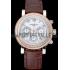 Cheap Patek Philippe Grand Complications Hobnail Bezel Roman Numerals Brown Leather Strap