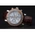 Cheap Patek Philippe Grand Complications Hobnail Bezel Roman Numerals Brown Leather Strap