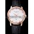 Patek Philippe Calatrava Date White Dial Rose Gold Case Black Leather Strap Replica