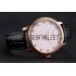 Patek Philippe Calatrava Date White Dial Rose Gold Case Black Leather Strap Replica