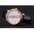 Patek Philippe Calatrava Date White Dial Rose Gold Case Black Leather Strap Replica