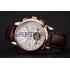 Patek Philippe Grand Complications Gold Case White Dial Brown Leather Bracelet 622259