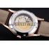 Patek Philippe Calatrava White Dial Diamond Numerals Rose Gold Case Brown Leather Strap  622834