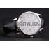 Swiss Patek Philippe Calatrava Silver Dial Stainless Steel Case Black Leather Strap