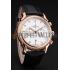 Patek Philippe Chronograph White Dial With Diamonds Rose Gold Case Black Leather Strap