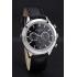 Patek Philippe Moonphase Chronograph Black Dial Stainless Steel Case Black Leather Strap  622842