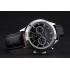 Patek Philippe Moonphase Chronograph Black Dial Stainless Steel Case Black Leather Strap  622842