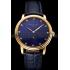 Patek Philippe Calatrava Blue Guilloche Dial Gold Case Blue Leather Strap