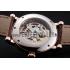 Patek Philippe Grand Complications White Skeleton Dial Rose Gold Case Brown Leather Strap 1453808