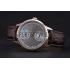 Patek Philippe Geneve Two Dial Gray Dial Rose Gold Bezel Brown Leather Band  622148 Replica