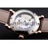 Patek Philippe Complications Moonphase Tourbillon White Dial Rose Gold Case Brown Leather Strap