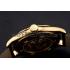 Swiss Patek Philippe Calatrava Gold Dial Diamond Markings Gold Case Black Leather Strap Replica