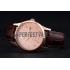 Cheap Patek Philippe Calatrava Rose Dial Rose Gold Case Brown Leather Strap  622836