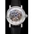 Patek Philippe Grand Complications White Skeleton Dial Stainless Steel Case Black Leather Strap 1453810 Replica