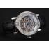 Patek Philippe Grand Complications White Skeleton Dial Stainless Steel Case Black Leather Strap 1453810 Replica