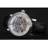 Patek Philippe Grand Complications White Skeleton Dial Stainless Steel Case Black Leather Strap 1453810 Replica