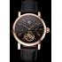 Patek Philippe Grand Complications Moonphase Perpetual Calendar Tourbillon Black Dial Rose Gold Case Black Leather Strap