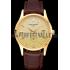 Patek Philippe Calatrava Gold Dial Gold Case Brown Leather Strap  622846