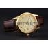 Patek Philippe Calatrava Gold Dial Gold Case Brown Leather Strap  622846